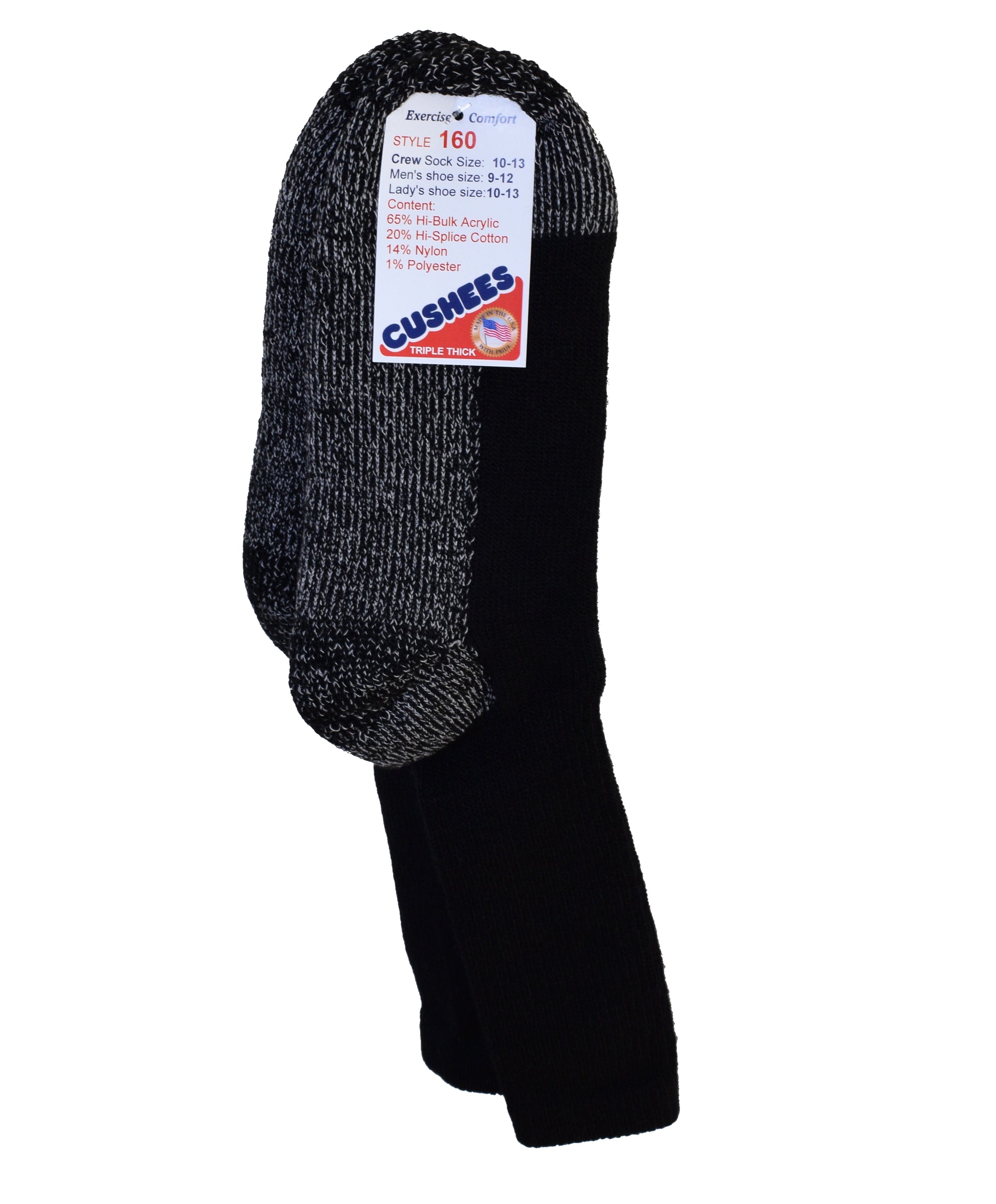 Cushees Comfort™ Crew Socks, Triple Thick w/ grey bottom – Cushees Comfort™  ™